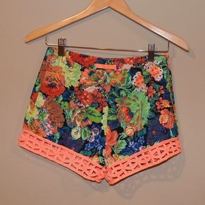 Anthropologie lulumari floral booty shorts